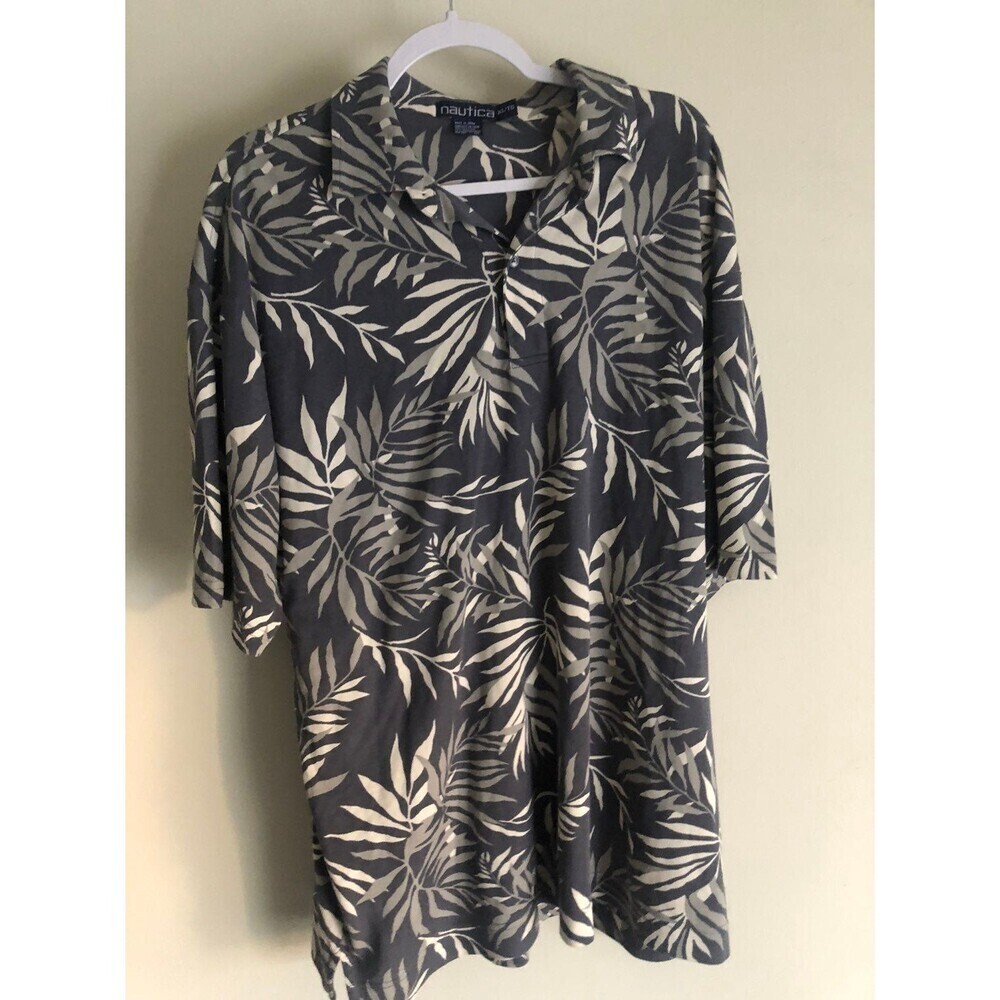 Mens Polo shirt Tropical Print XL